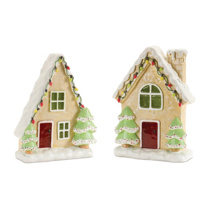 Frosted Gingerbread House (Set of 2) Thumbnail