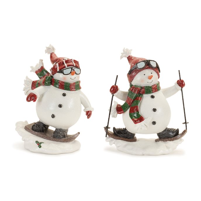 Winter Sport Snowman Figurine (Set of 6) Thumbnail