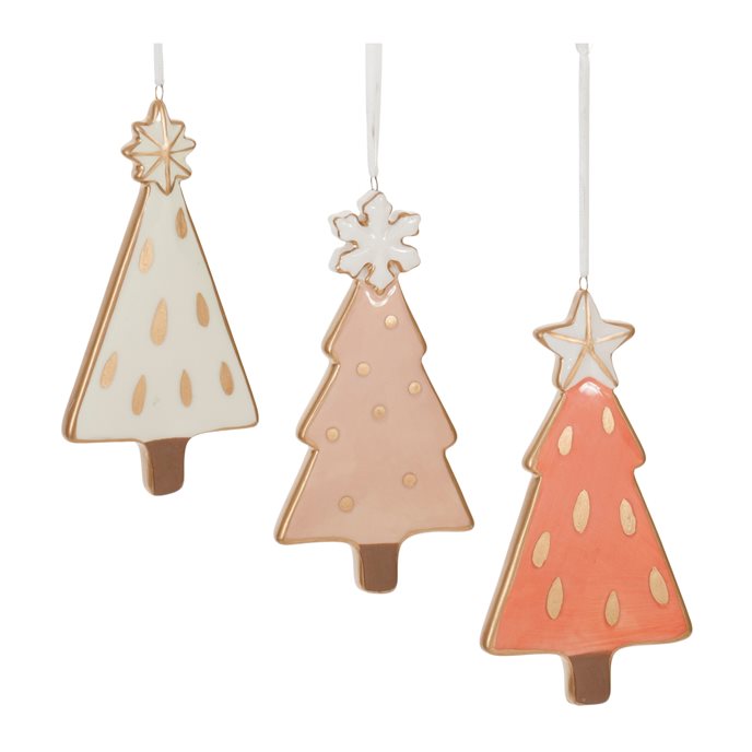 Ceramic Pine Tree Ornament (Set of 6) Thumbnail