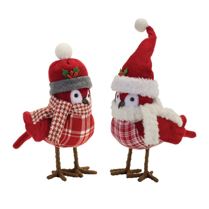 Winter Bird Shelf Sitter with Hat and Scarf Accents (Set of 6) Thumbnail