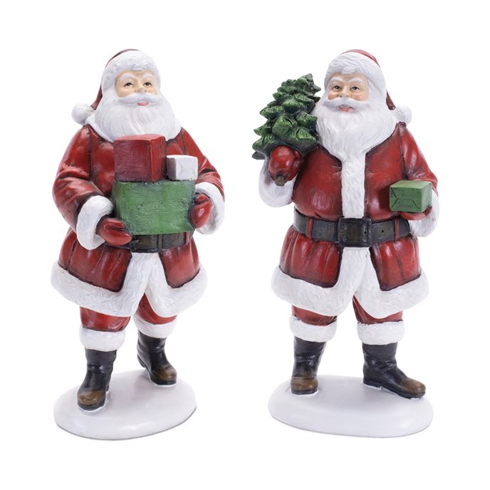 Traditional Santa with Presents Figurine (Set of 4) Thumbnail