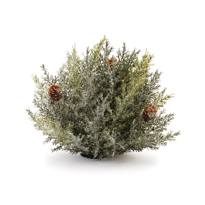 Icy Pine Half Orb with Pinecones (Set of 2) Thumbnail