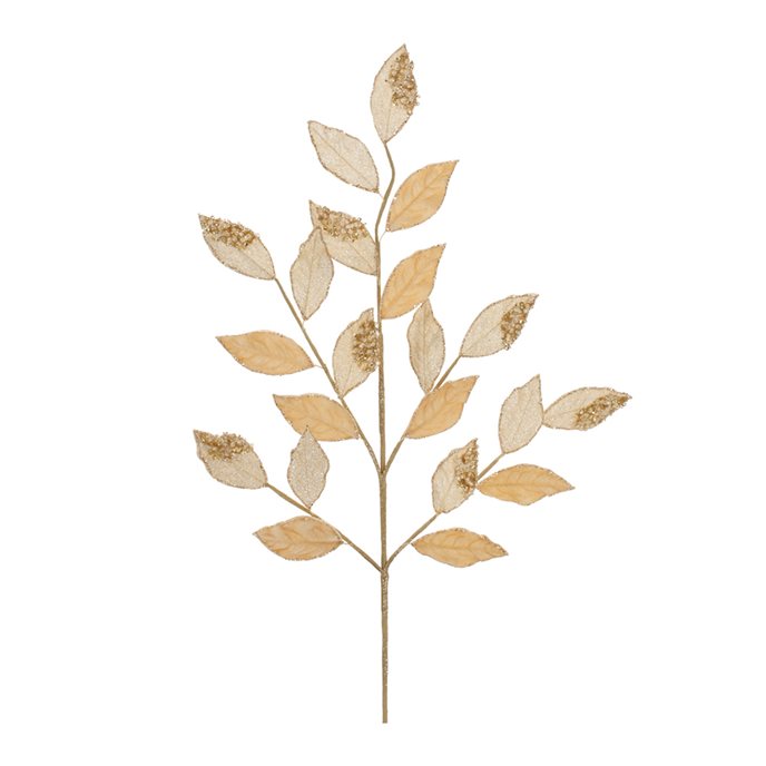 Beaded Gold Leaf Spray (Set of 6) Thumbnail