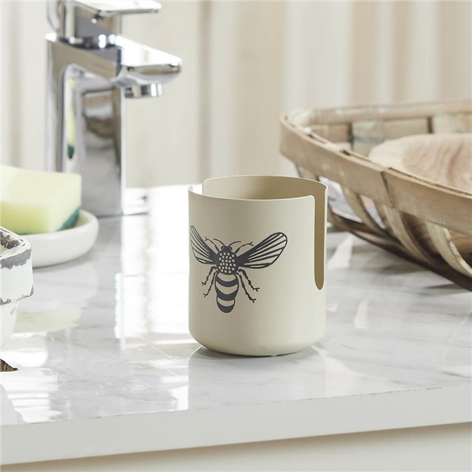 Buzzy Bees Metal Kitchen Sponge Holder Antique White 3.25x2.75x2.75 Thumbnail