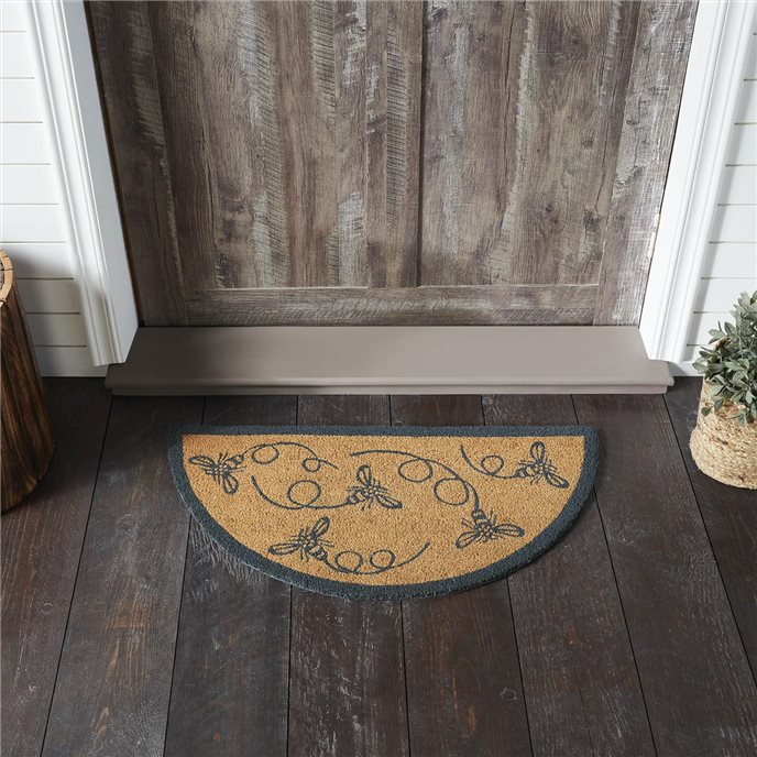 Buzzy Bees Coir Rug Half Circle 16.5x33 Thumbnail