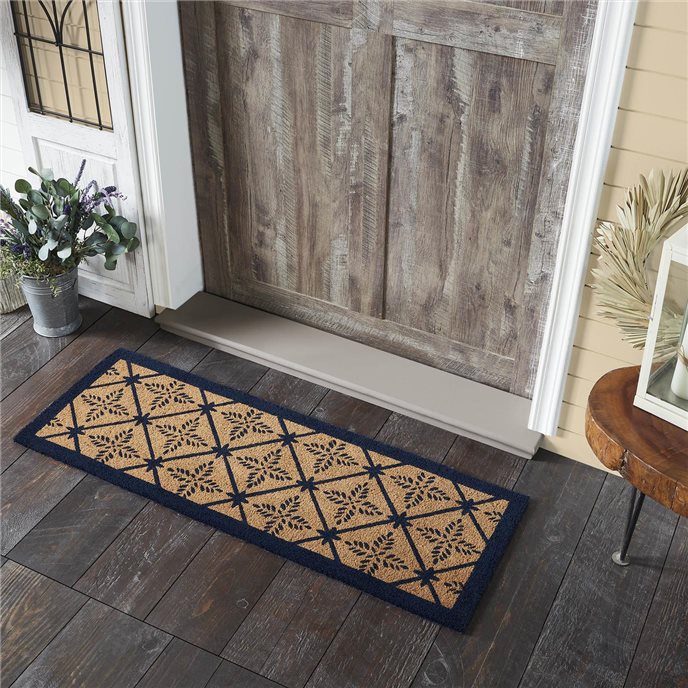 Charleston Mosaic Blue Coir Rug Rect 17x48 Thumbnail