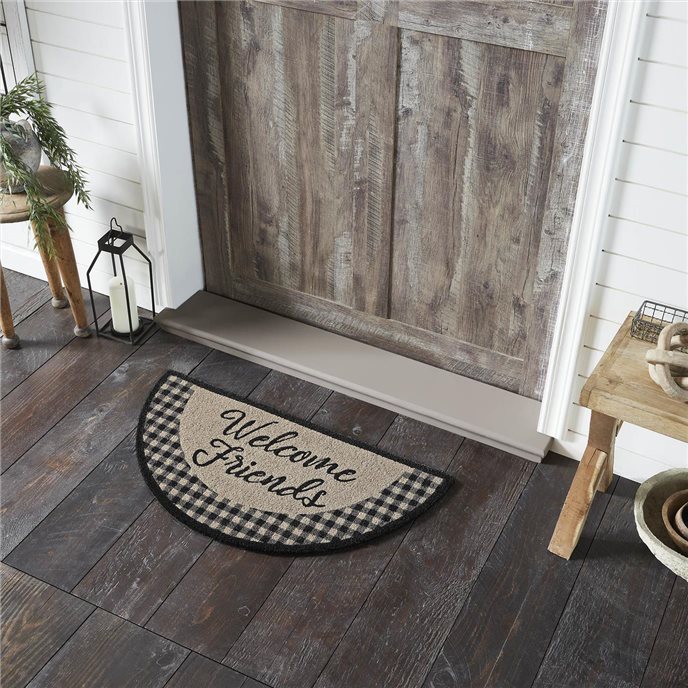 Finders Keepers Welcome Friends Coir Rug Half Circle 16.5x33 Thumbnail