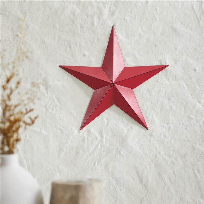 Metal Star Barn Red Distressed 12x12 Thumbnail