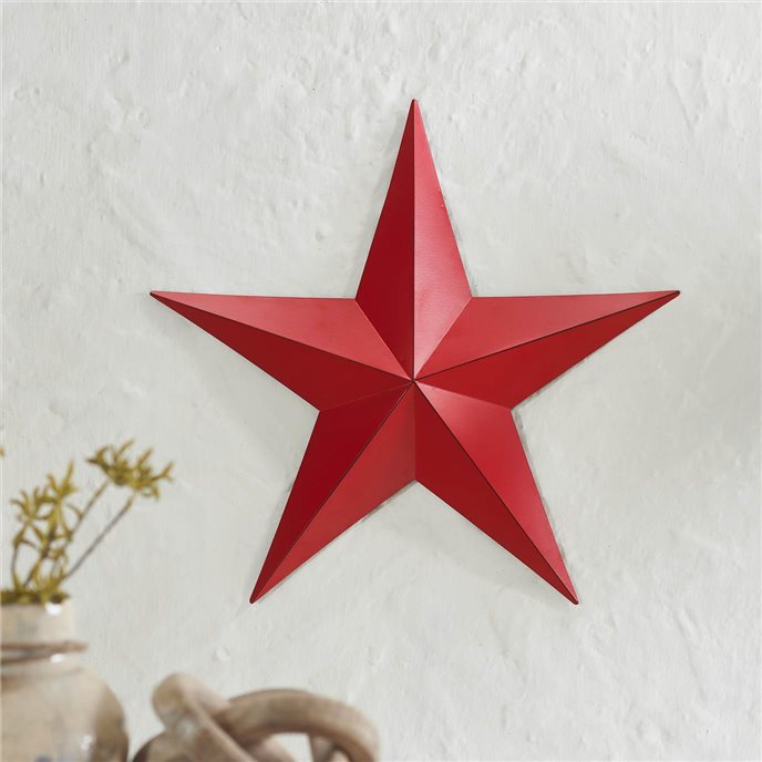 Metal Star Barn Red Distressed 18x18 Thumbnail
