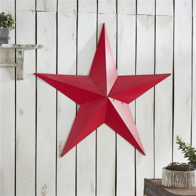 Metal Star Barn Red Distressed 36x36 Thumbnail
