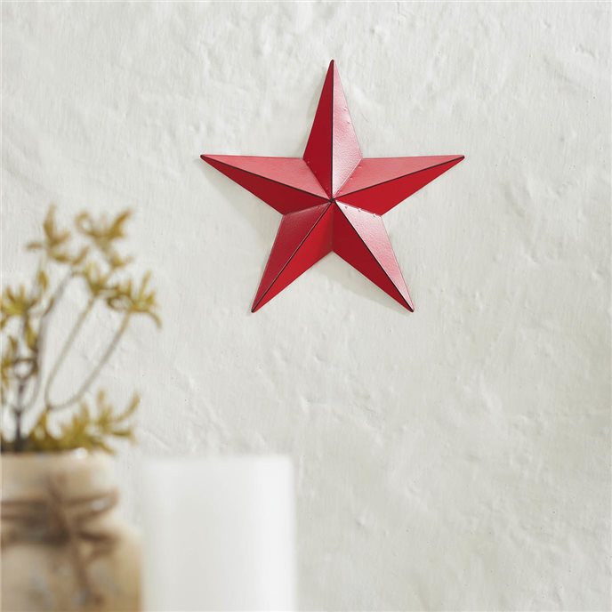 Metal Star Barn Red Distressed 8x8 Thumbnail