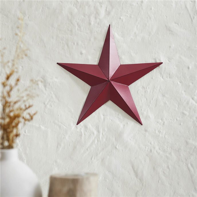Metal Star Burgundy Distressed 12x12 Thumbnail
