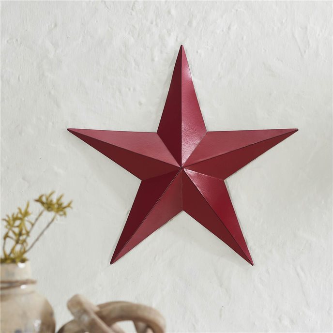 Metal Star Burgundy Distressed 18x18 Thumbnail