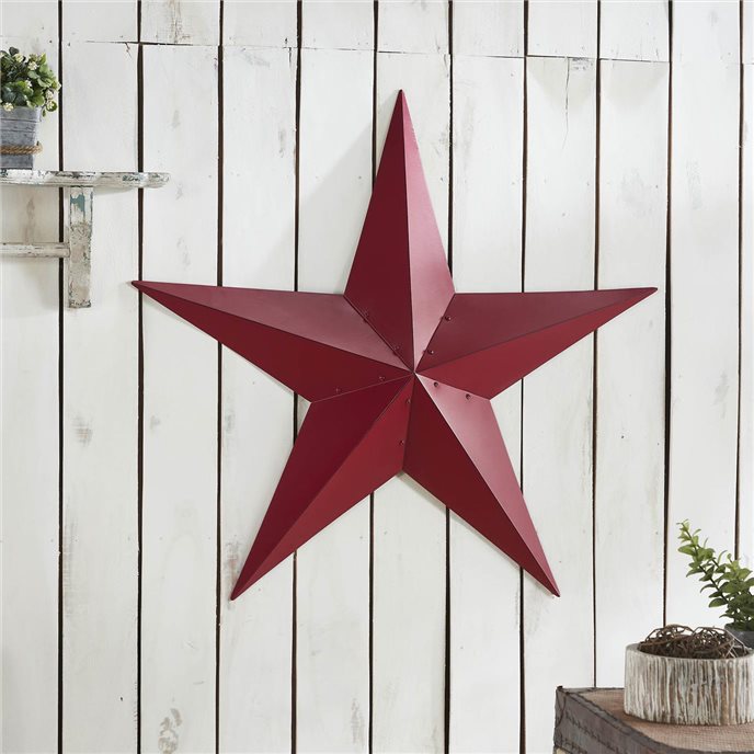 Metal Star Burgundy Distressed 36x36 Thumbnail