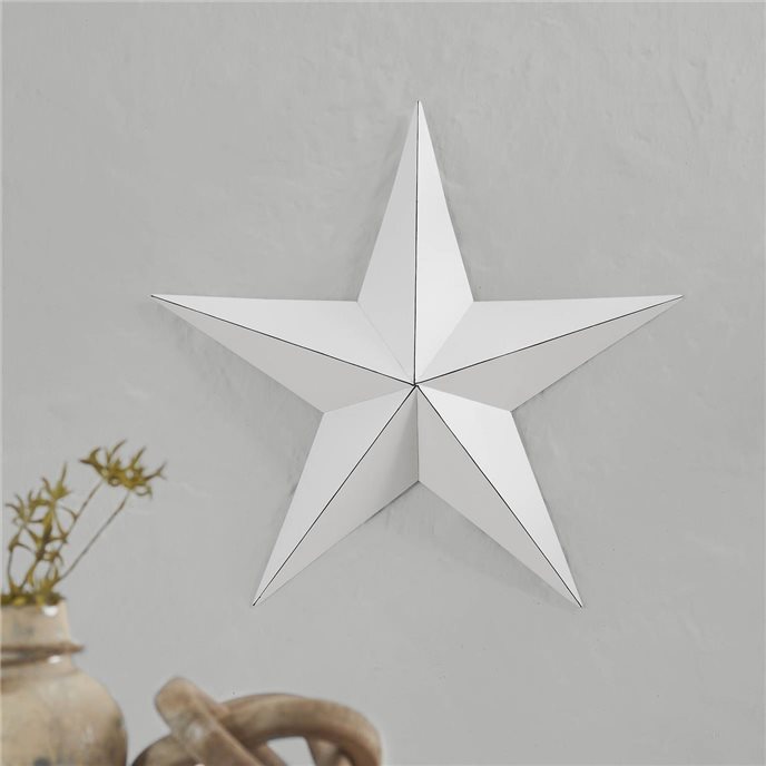 Metal Star White Distressed 18x18 Thumbnail