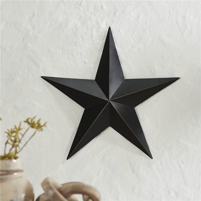 Metal Star Speckled Black Distressed 18x18 Thumbnail