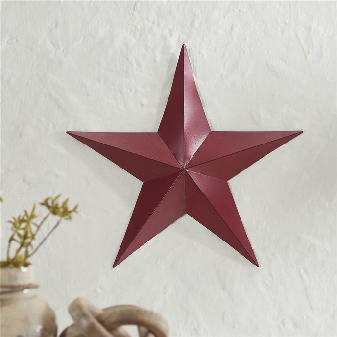 Metal Star Speckled Burgundy Distressed 18x18 Thumbnail