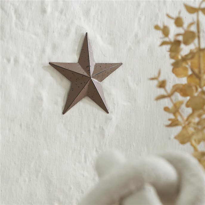 Metal Star Speckled Rust Brown Distressed 4x4 Thumbnail
