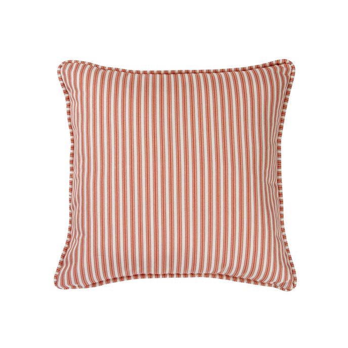 Cottage Rose Square Pillow - Stripe Thumbnail