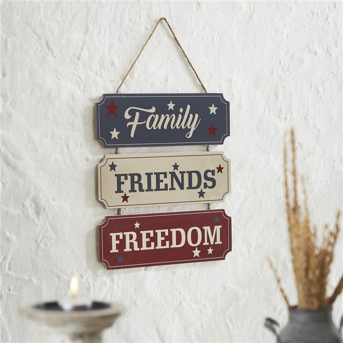 Family Friends Freedom MDF Wall Hanging 12x12 Thumbnail