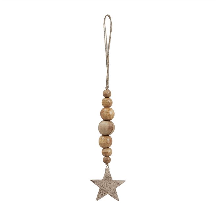 Natural Beads &amp; Star Ornament 6x2 Thumbnail
