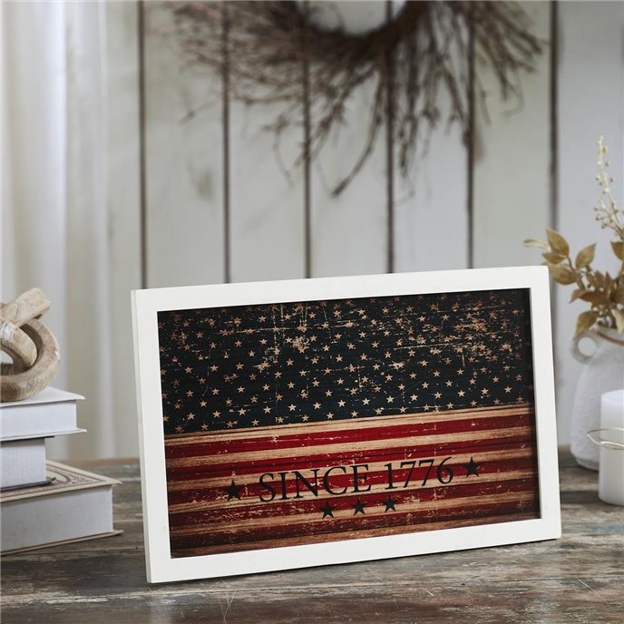 Vintage USA Flag Since 1776 MDF Wall Hanging 10x16 Thumbnail