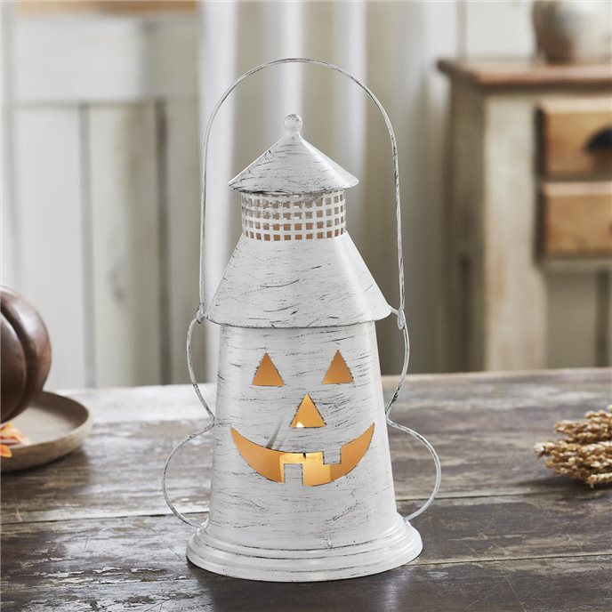 Halloween Lantern Tealight Holder Antique White 12x8x6 Thumbnail