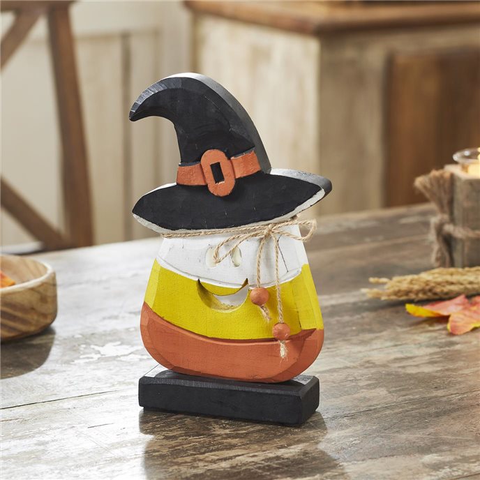 Trick or Treat Wooden Candy Corn 10x6.25x2 Thumbnail