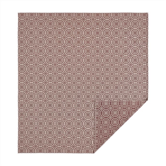 Custom House Burgundy Tan Jacquard King Coverlet 106Wx97L Thumbnail