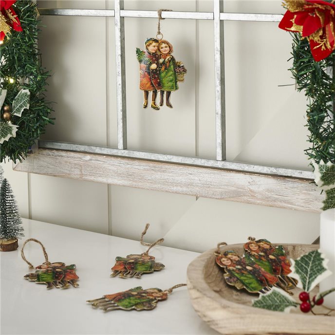 Winter Nostalgia Metal Ornament Set of 6 - 4.25 inch Thumbnail