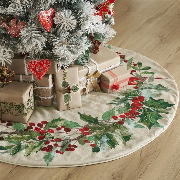 Cardinal Holly Tree Skirt 48 Thumbnail