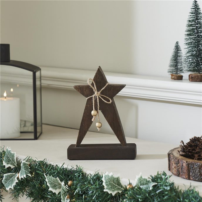 Primitive Wonder Dark Wooden Star 6.5x5x2 Thumbnail