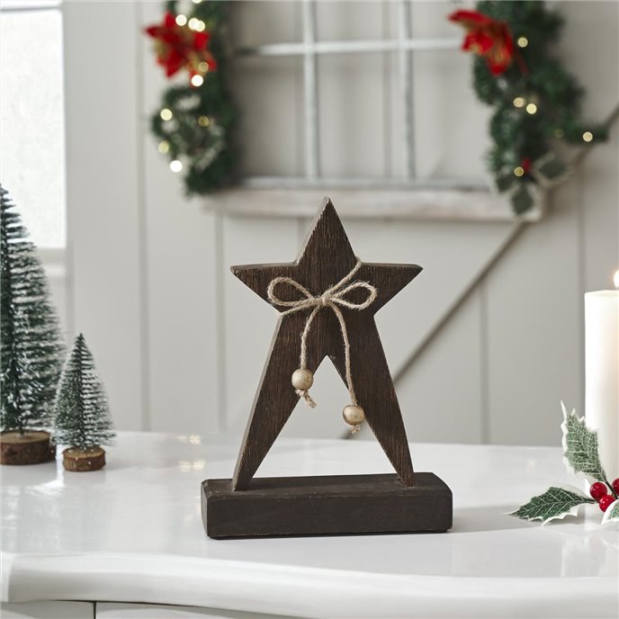 Primitive Wonder Dark Wooden Star 8x6x2 Thumbnail