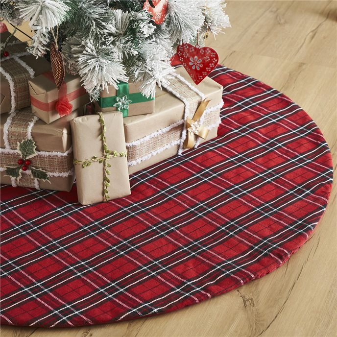 Red and Black Tartan Plaid Tree Skirt 48 Thumbnail