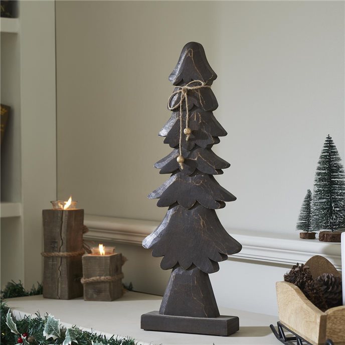 Tidings Timber Dark Wooden Tree 21x8x2 Thumbnail