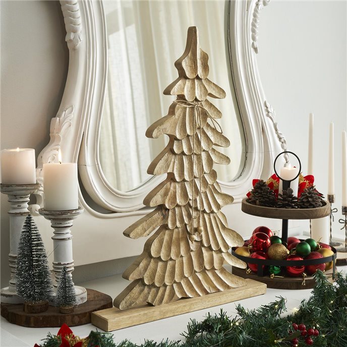 Winter Wonder Brushed Gold Wooden Tree 25x18x2.5 Thumbnail