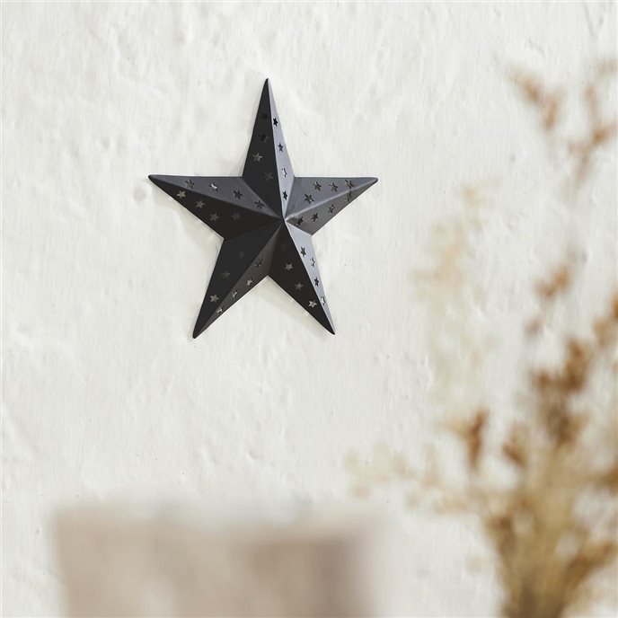 Metal Star Punched Black 6x6 Thumbnail