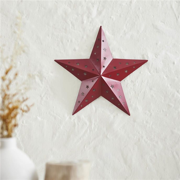 Metal Star Punched Burgundy 12x12 Thumbnail