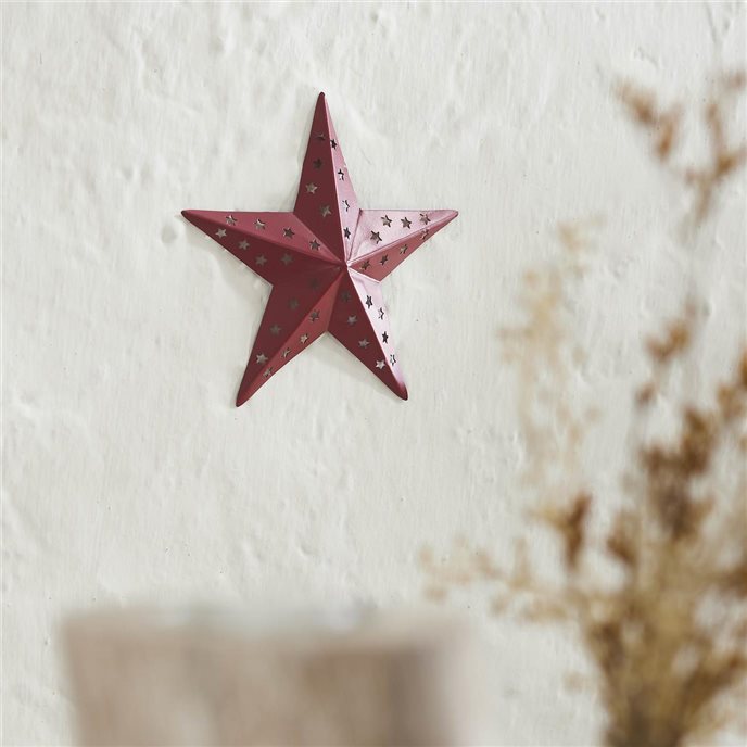 Metal Star Punched Burgundy 6x6 Thumbnail