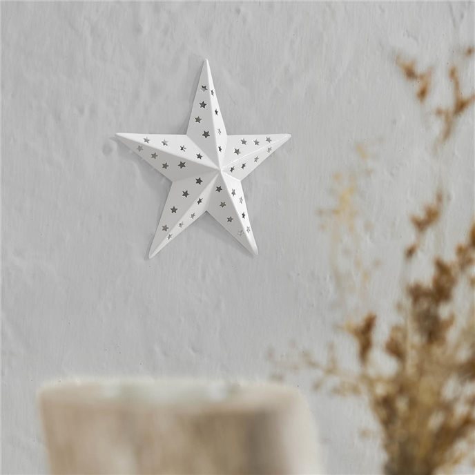 Metal Star Punched White 6x6 Thumbnail