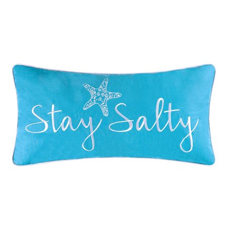 Blue Salty Embroidered Pillow Thumbnail