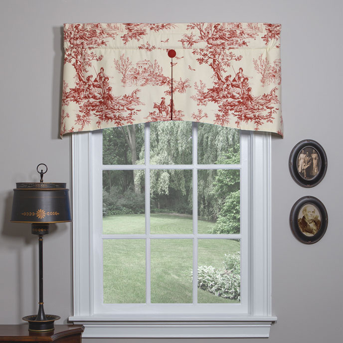 Bouvier Red Center Pleat Valance Thumbnail