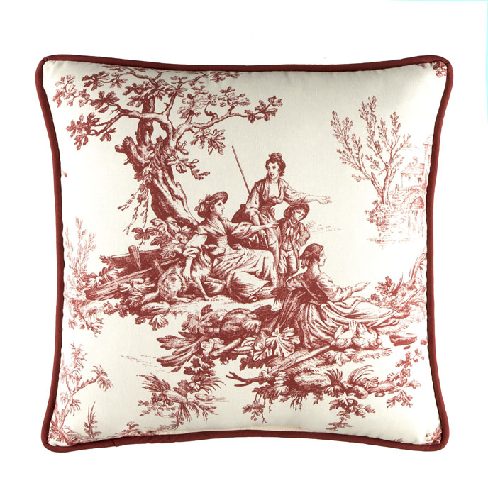 Bouvier Red 18" Square Pillow Thumbnail