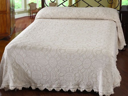 Colonial Rose Twin Antique Bedspread Thumbnail