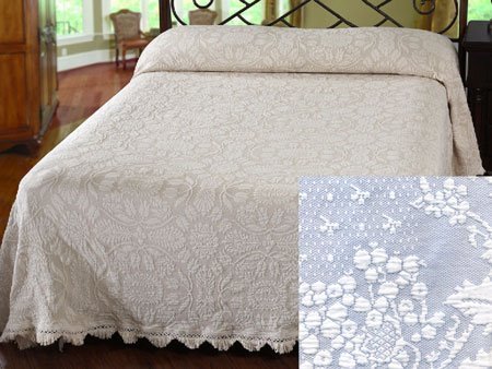 Colonial Rose Queen Wedgewood Blue Bedspread Thumbnail