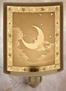Man in the Moon Night Light by Porcelain Garden Thumbnail